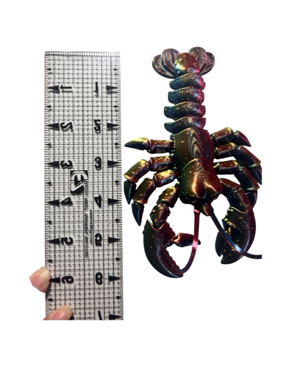 3D printed articulated lobster. Fun colors - Picture 4 of 8